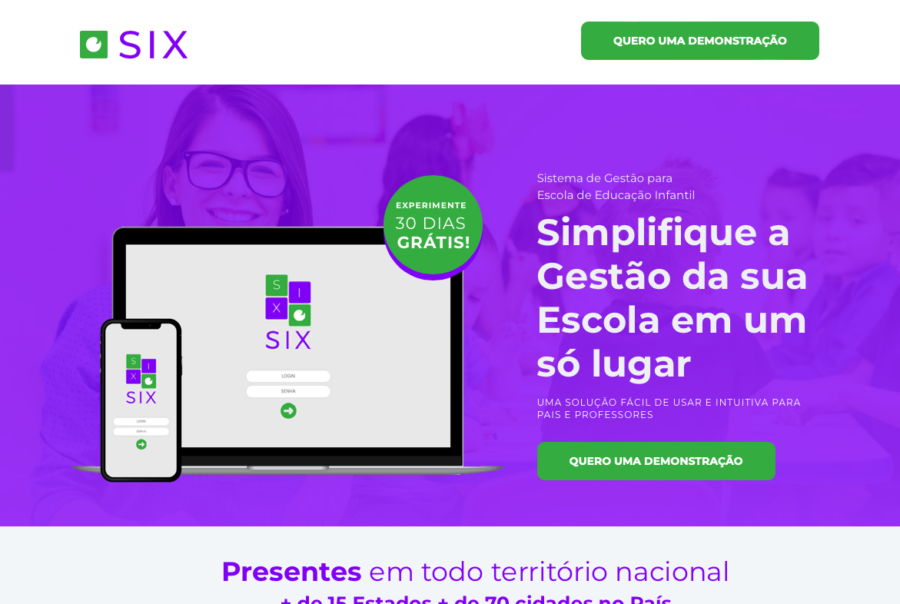 Landing Page Sistema Six