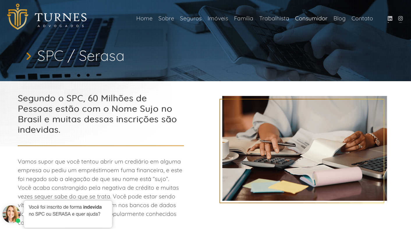 site-turnes-advogados3 Site Turnes Advogados SPC Serasa